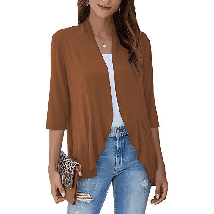 Open Front Ruffle Cardigan