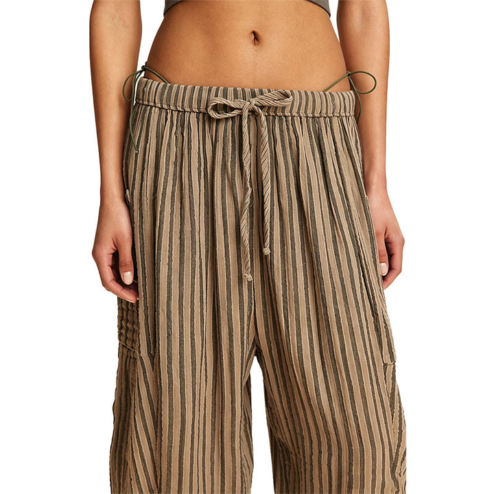 Relaxed Cargo Wide Leg Pants