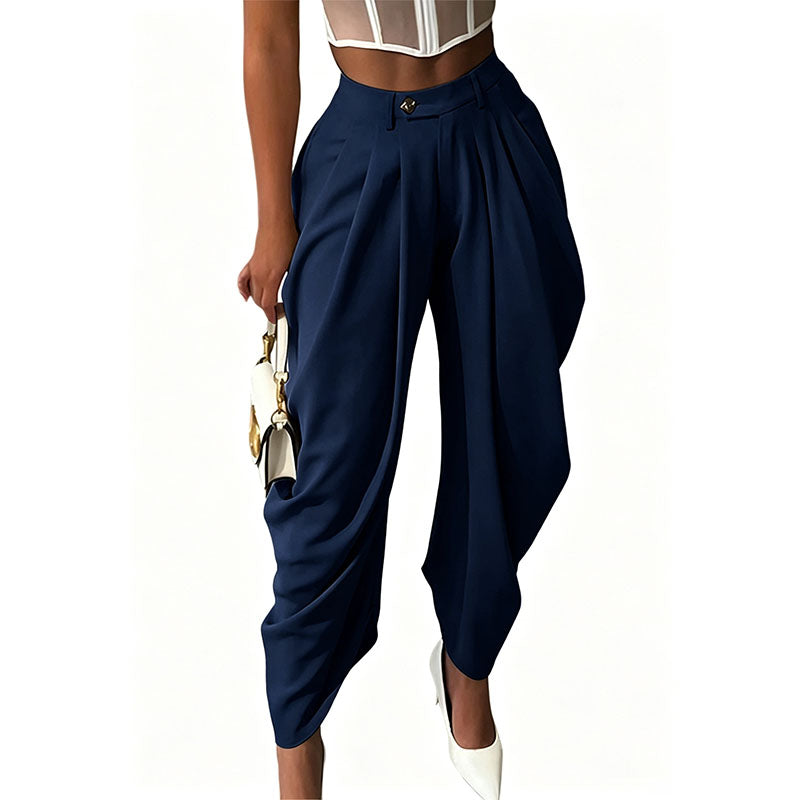 High Waisted Pleated Wide Leg Pants