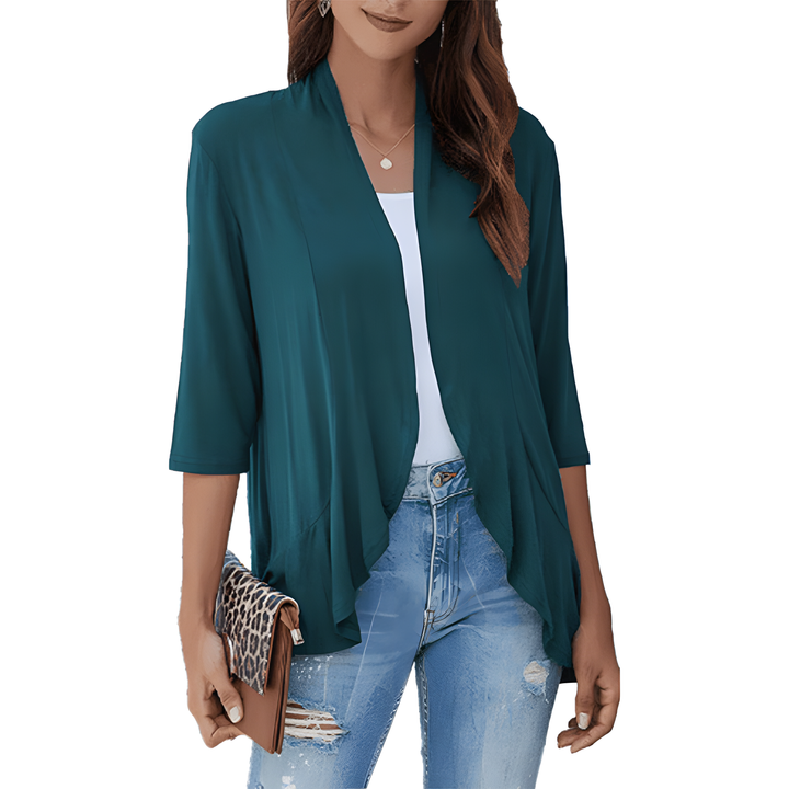 Open Front Ruffle Cardigan
