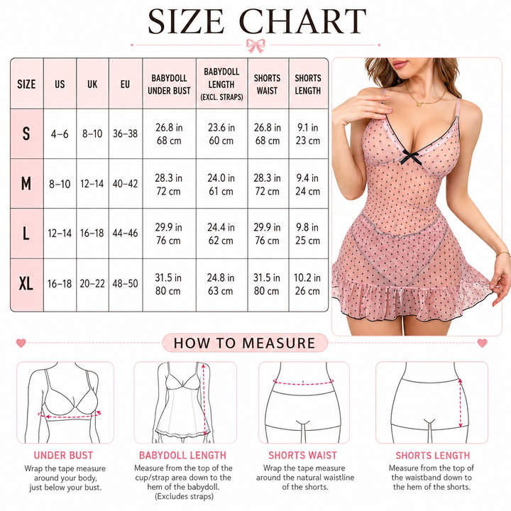 Polka Dot Sheer Mesh Nightdress Set – Lightweight Cami Sleepwear for Women