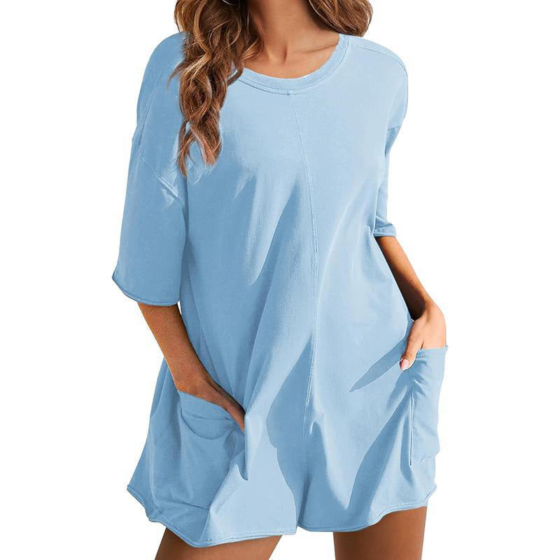 Oversized Short Sleeve Romper