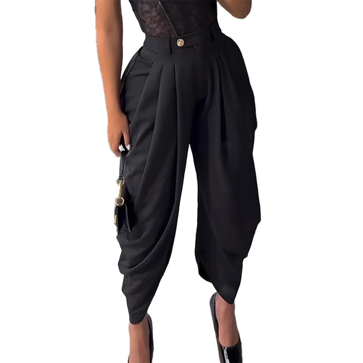 High Waisted Pleated Wide Leg Pants