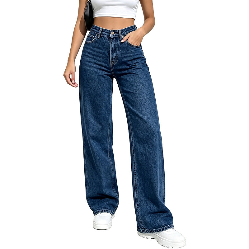 High Rise Straight Leg Jeans