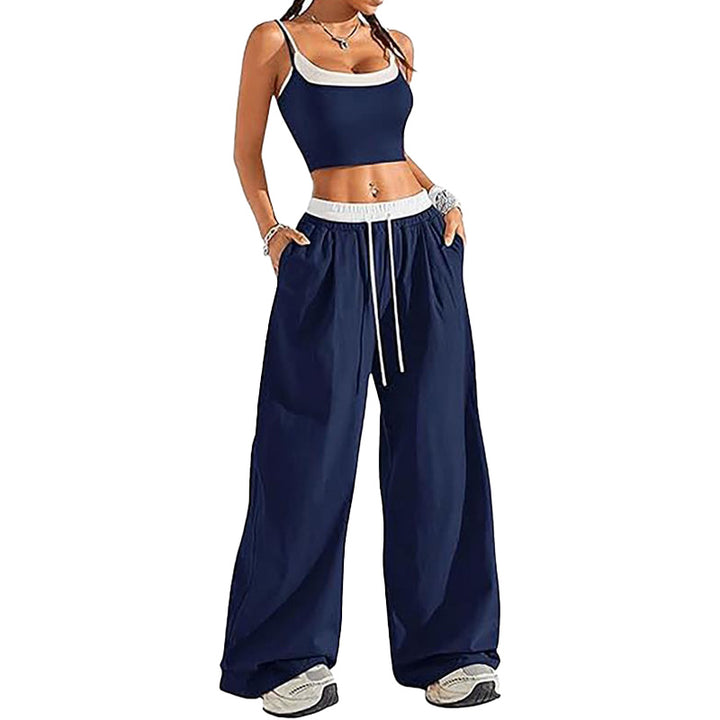 Cropped Tank & Wide Leg Pants Set