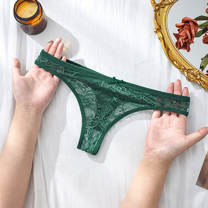 Floral Lace Thong Panties