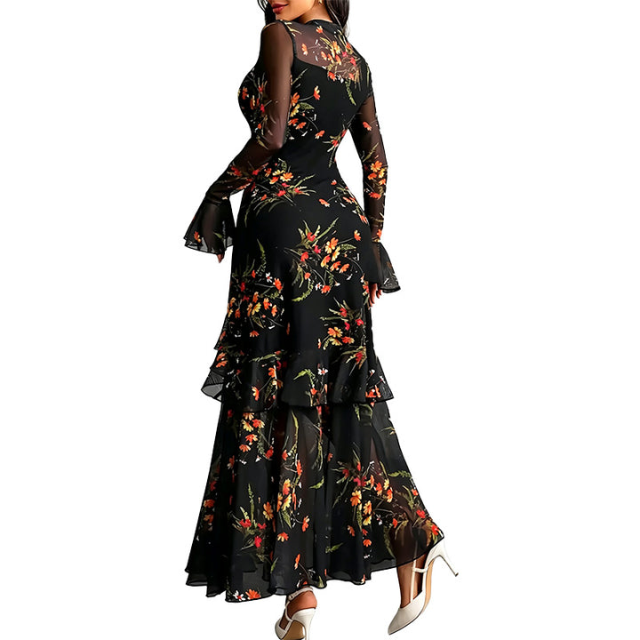 Floral Ruffle Maxi Dress