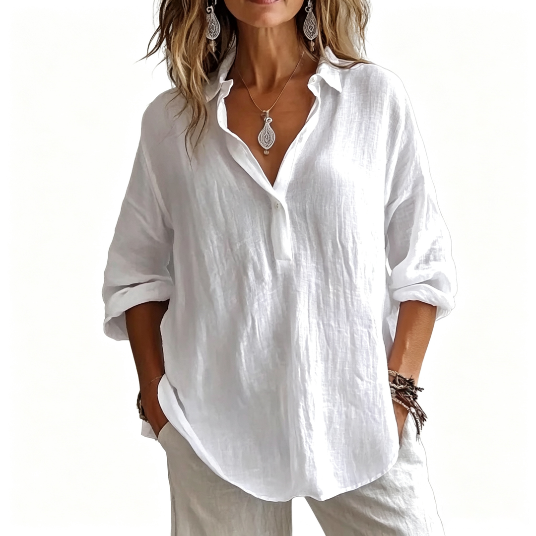 Relaxed Linen Blend Shirt