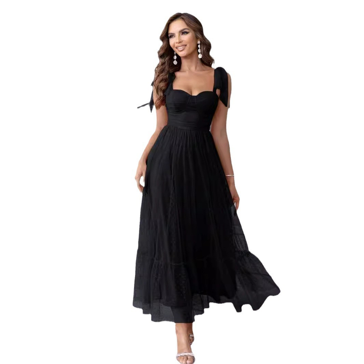 Polka Dot Tulle Midi Dress