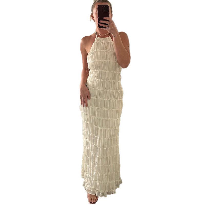 Elegant Halter Neck Evening Dress
