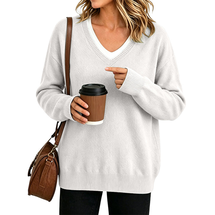 Relaxed V-Neck Pullover