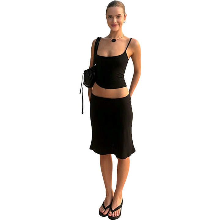 Relaxed Tank & Midi Skirt Set