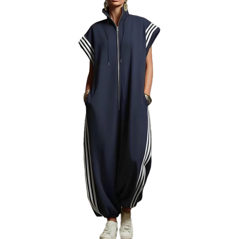 Women's Sporty Zip-Up Jumpsuit