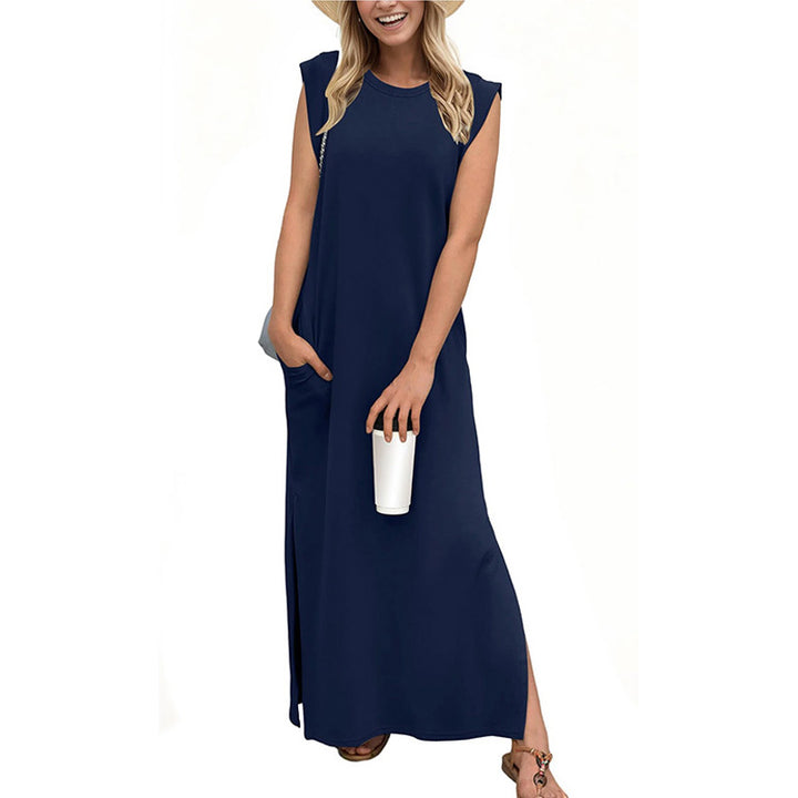 Sleeveless Pocket Maxi Dress