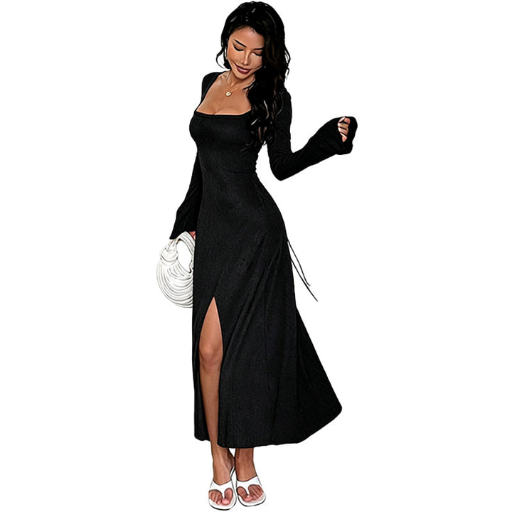 Elegant Long Sleeve Knit Dress