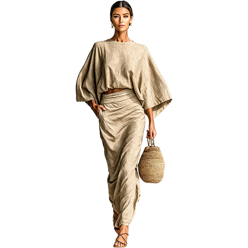 Relaxed Draped Two-Piece Set