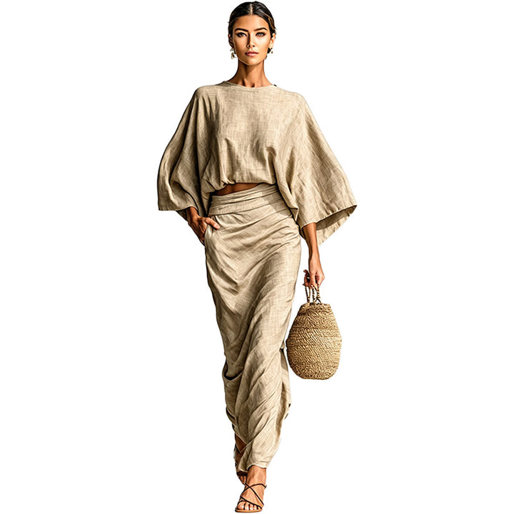 Relaxed Draped Two-Piece Set