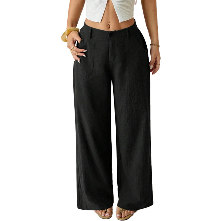 High Waist Wide Leg Linen Pants