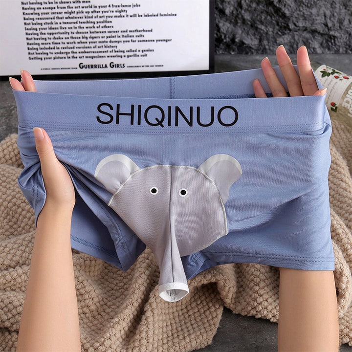 Men's Modal Elephant Print Boxer Briefs