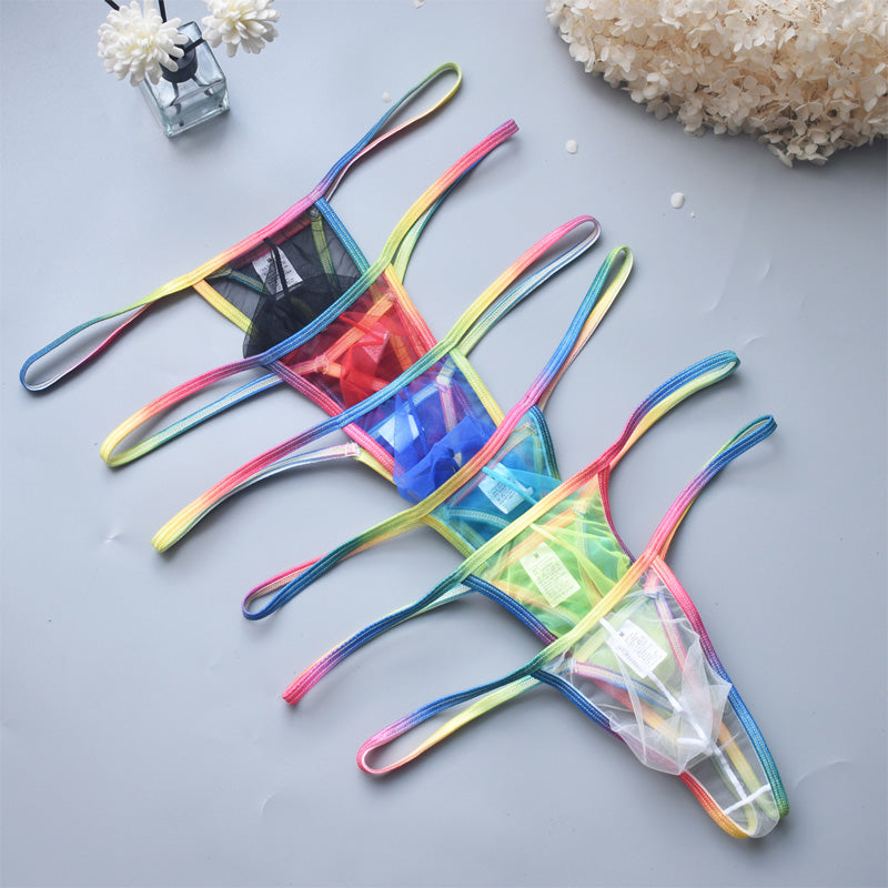 Women's transparent mesh thong