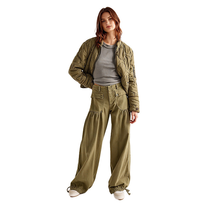 Wide Leg Cargo Jeans