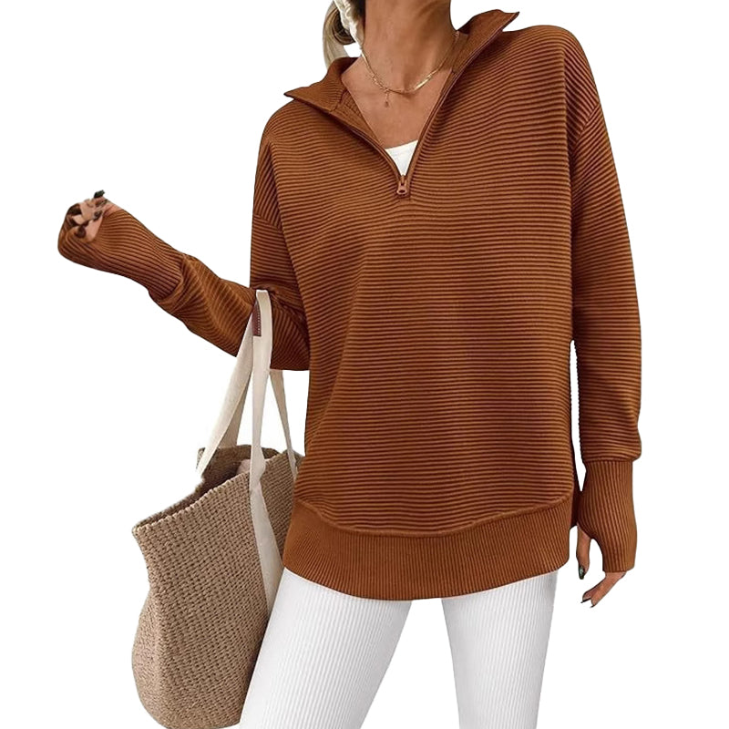 Long Sleeve Ribbed Lounge Sweater