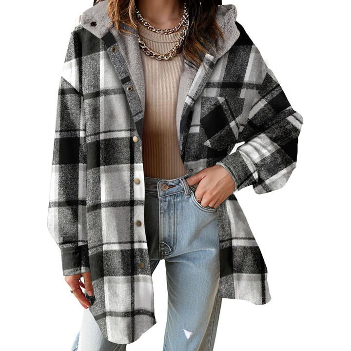 Casual Flannel-Inspired Shirt Jacket