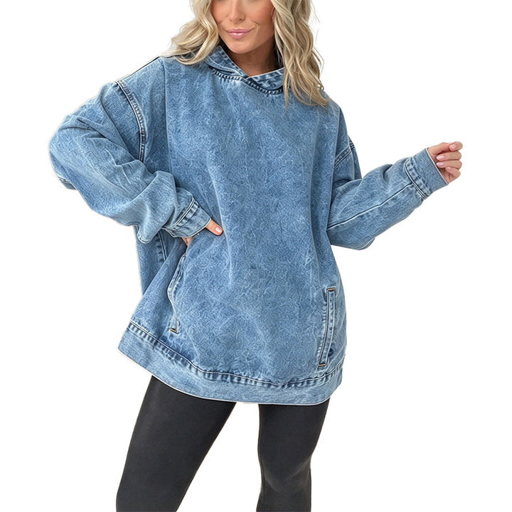 Relaxed Denim Hoodie