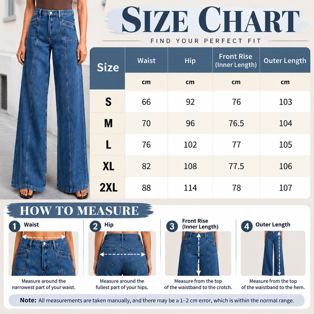 High-Waisted Wide-Leg Jeans