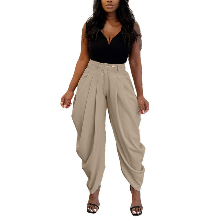 High Waisted Pleated Wide Leg Pants