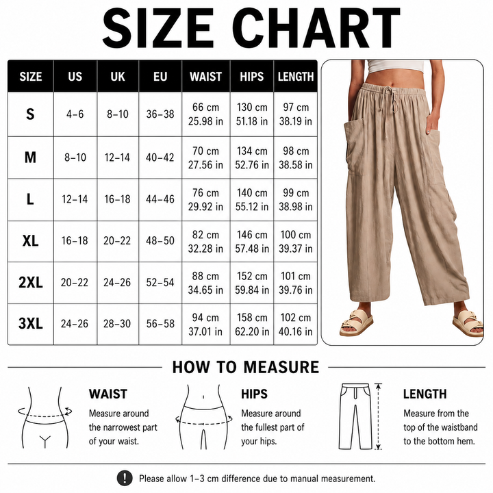 Relaxed Cargo Wide Leg Pants