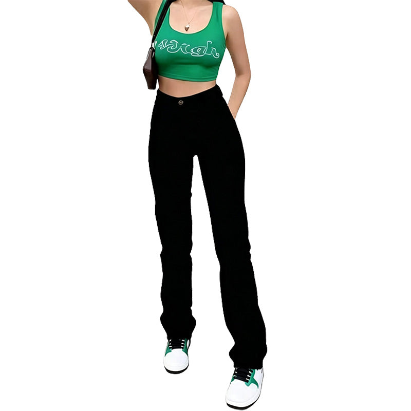 High Rise Straight Leg Jeans