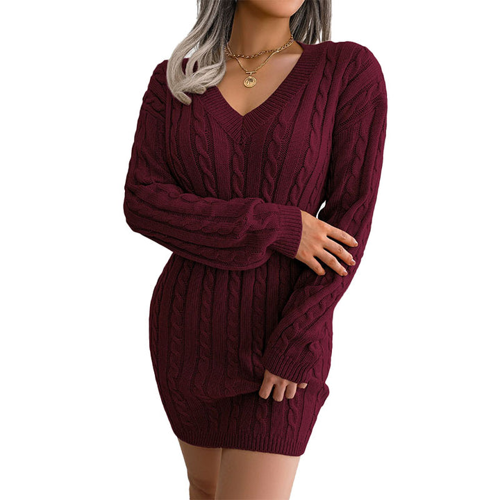 Cable Knit Sweater Mini Dress