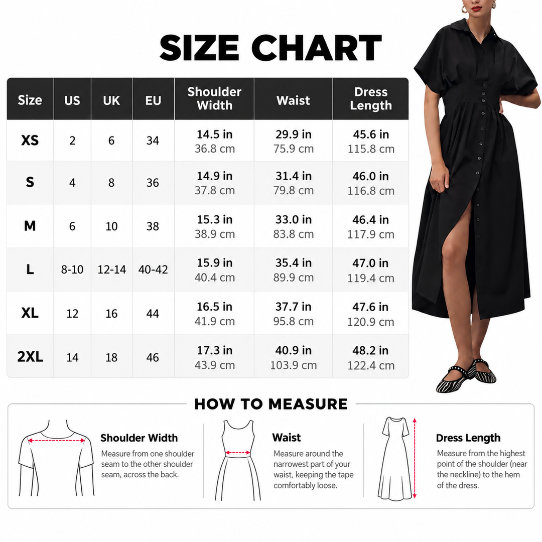 Button Front Midi Shirt Dress