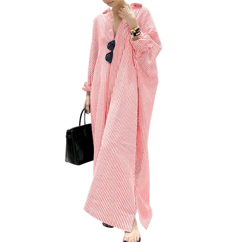 Striped Relaxed Maxi Dress