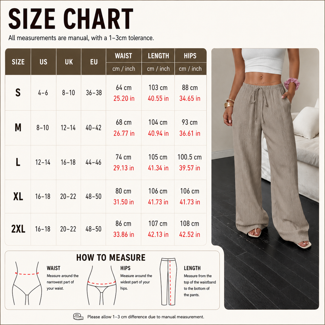 Relaxed Drawstring Wide Leg Pants