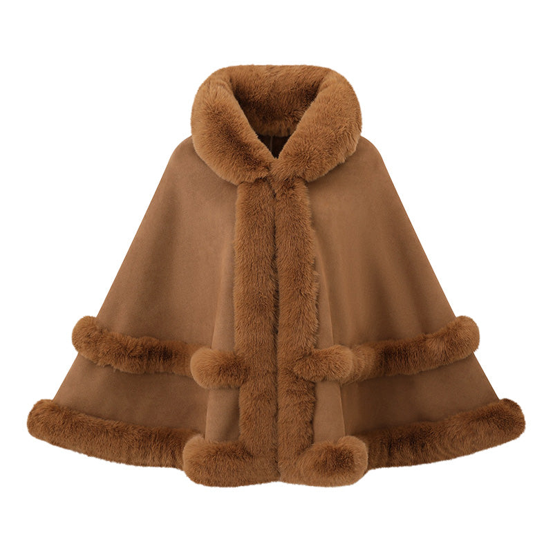 Elegant Winter Poncho Cape