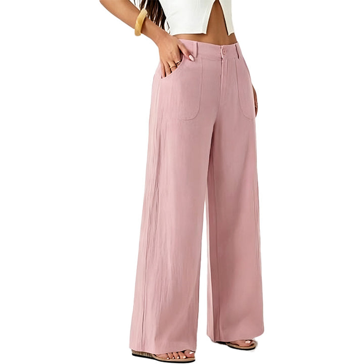 High Waist Wide Leg Linen Pants