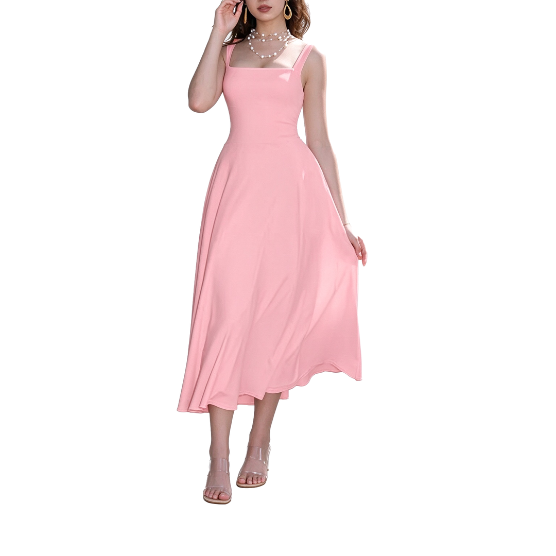 Square Neck Midi Dress
