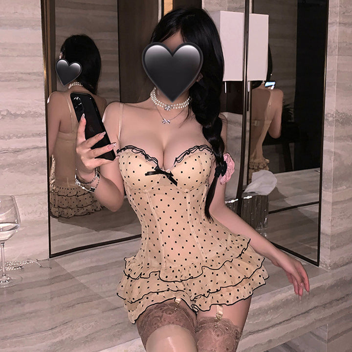 Polka Dot Corset Mini Dress
