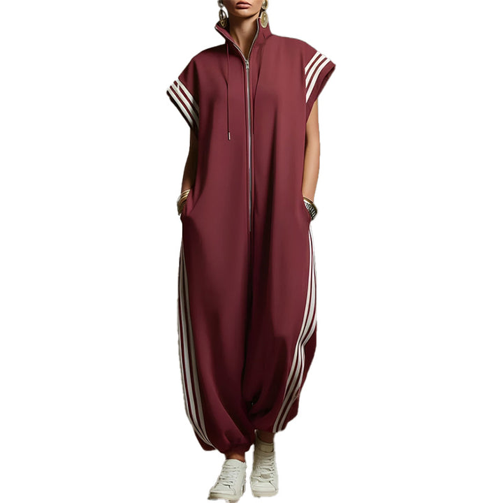 Women's Sporty Zip-Up Jumpsuit
