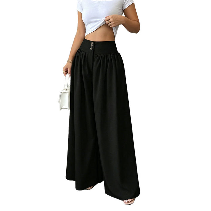 High Waist Pleated Wide Leg Pants