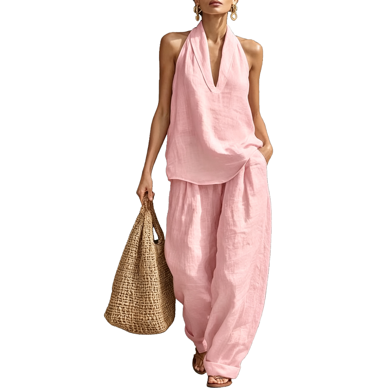 Effortless Halter Two-Piece Set