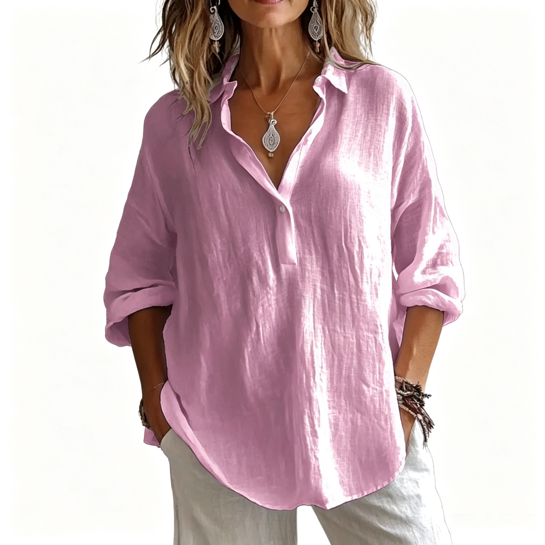 Relaxed Linen Blend Shirt