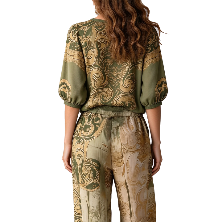Relaxed Fit Bohemian Pants Set