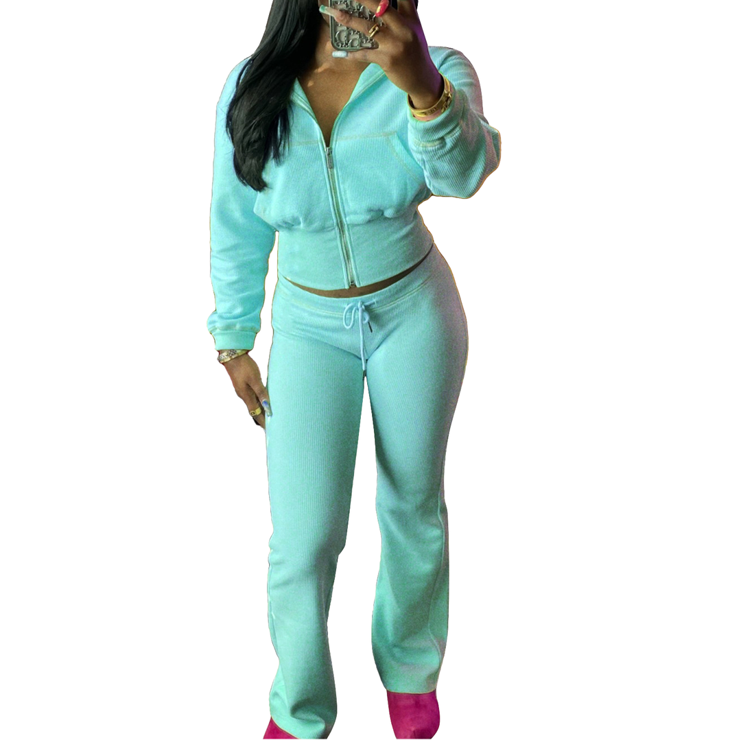Slim Fit Athleisure Two-Piece Set