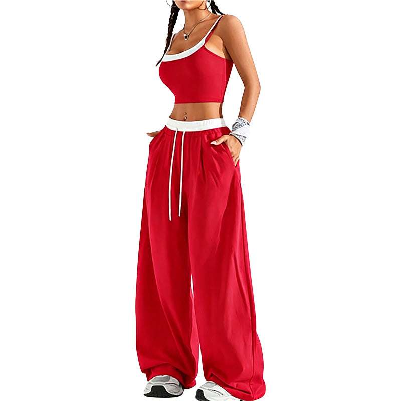 Cropped Tank & Wide Leg Pants Set