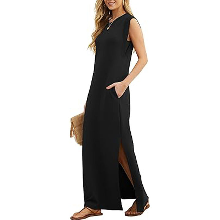 Sleeveless Pocket Maxi Dress
