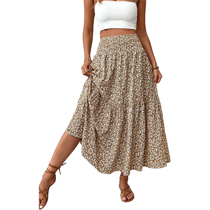 Floral Tiered Maxi Skirt