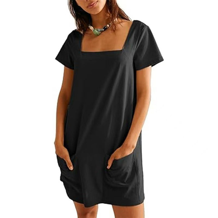 Casual Pocket Shift Dress